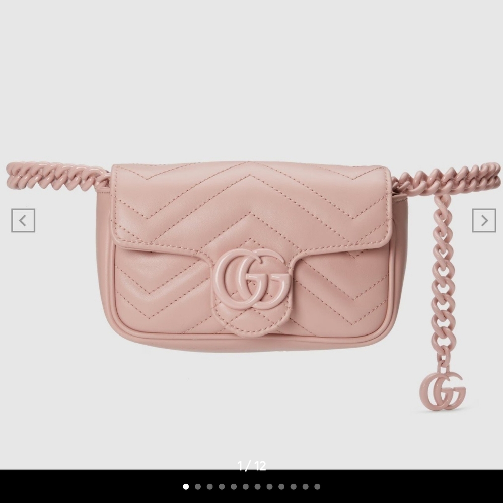 Authentic Gucci Marmont Super Mini Belt/Shoulder Bag